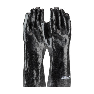 ProCoat Premium PVC Dipped Glove w/Interlock Liner & Semi-Rough Finish - 14" Length - Black - 1/DZ - 330-PIP58-8040R