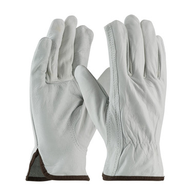 PIP Economy Grade Top Grain Cowhide Leather Drivers Glove - Keystone Thumb - Natural - 1/DZ - 68-162