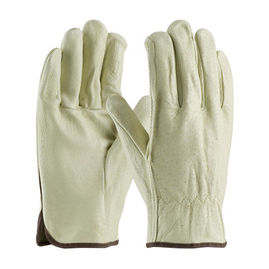 PIP Premium Grade Top Grain Pigskin Leather Drivers Glove - Straight Thumb - Natural - 1/DZ - 70-318