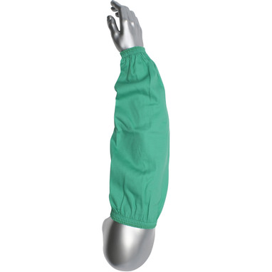 Ironcat FR Clothing-Welding 100% Cotton Sleeve w/Elastic Ends -18" - Green - 1/PR - 392-WC7041/18