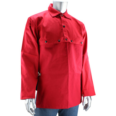 Ironcat FR Clothing-Welding Treated 100% Cotton Bib - Red - 1/EA - 392-PIP7045R/20