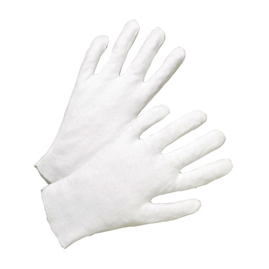 PIP CE Gloves Heavy Weight Cotton Lisle Inspection Glove w/Unhemmed Cuff - White - 1/DZ - 805