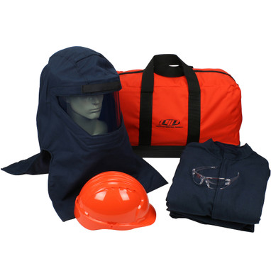 PIP Ultralight PPE 4 Arc Flash Kit w/Ventilated Hood - 40 Cal/cm2 - Navy - 1/EA - 9150-54VULT