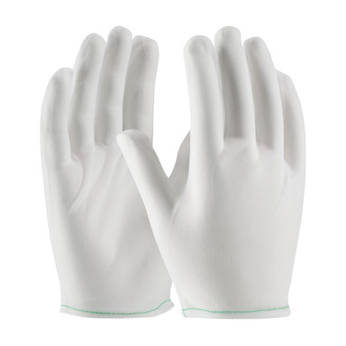 CleanTeam 40 Denier Tricot Inspection Glove w/Rolled Hem Cuff - Men's - White - 1/DZ - 98-740