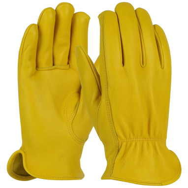 PIP Premium Grade Top Grain Deerskin Leather Drivers Glove - Keystone Thumb - Gold - 1/DZ - 9920K