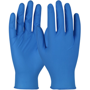 QRP Qualatrile Disposable Nitrile Glove  Powder Free w/Textured Grip - 4 mil - Blue - 1/CS - BQF09