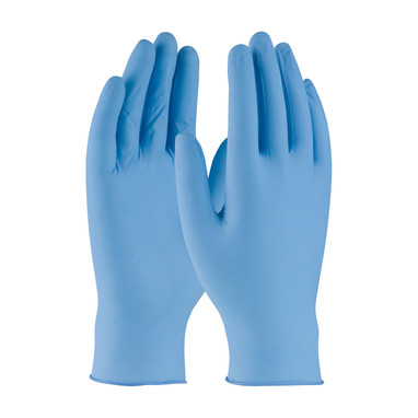 QRP Qualatrile Disposable Nitrile Glove  Powder Free w/Textured Grip - 5 mil - Blue - 1/CS - BQF12