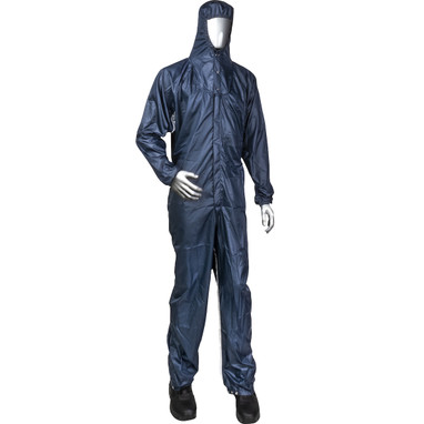 Uniform Technology Spray Barrier Paint / Powder Coating Hooded Coverall - Navy - 1/EA - CCNQH2-26NV