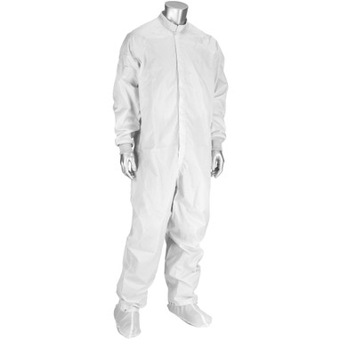 Uniform Technology Reusable Clothing Disctek 2.5 ISO 4 (Class 10) Cleanroom Coverall - White - 5/EA - CCRC-89-5PK