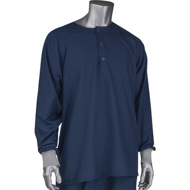 Uniform Technology Reusable Clothing Microdenier ESD Sitewear Top - Navy - 1/EA - HSCTM3-48NV