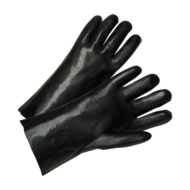 PIP PVC Dipped Glove w/Jersey Liner & Smooth Finish - 12" Length - Black - 1/DZ - 330-WCJ1027