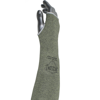 Kut Gard Single-Ply ATA Hide-Away Blended Sleeve w/Sta-Cool Plating w/Thumb Hole - Green - 12/EA - 330-WC-MSATA/HACM-24T