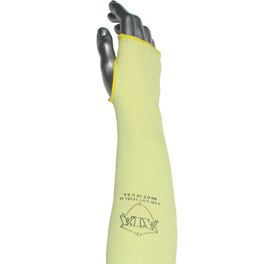 Kut Gard 2-Ply ATA Blended Sleeve w/Sta-COOL Liner w/Thumb Hole - Yellow - 200/EA - MSATACM2X2.5-T