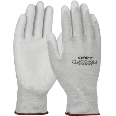 QRP Qualakote Seamless Knit Nylon/Carbon Fiber w/Polyurethane Coated Grip - Gray - 1/CS - PDESDNY