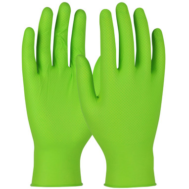 QRP Qualatrile Indy Premium Grade Disposable Nitrile Glove  Powder Free w/Textured Grip - 6 mil - Green - 1/CS - PGT09