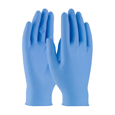 QRP Qualatrile SENS! Disposable Nitrile Glove  Powder Free w/Textured Grip - 3 mil - Blue - 1/CS - SQBF09
