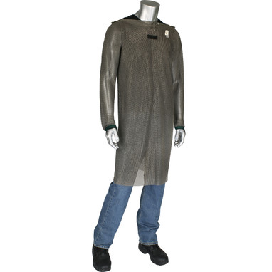 US Mesh Metal Clothing Stainless Steel Full Body Tunic w/Sleeves - Silver - 1/EA - USM-4300L