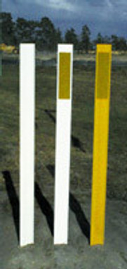 MARKER STAKES WITH Stickers Decal Yellow Single-Sided Stake BROWN 1/Each - FMK611BRYL