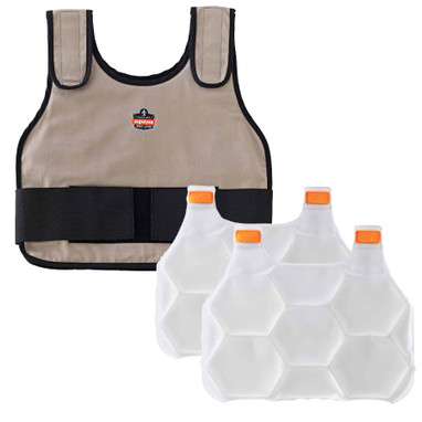 Ergodyne Chill-Its 6230 Standard Phase Change Cooling Vest with Rechargeable Ice Packs