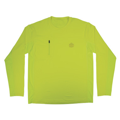 Ergodyne Chill-Its 6689 Cooling Long Sleeve Sun Shirt with UV Protection - Lime