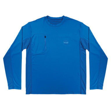 Ergodyne Chill-Its 6689 Cooling Long Sleeve Sun Shirt with UV Protection - Blue