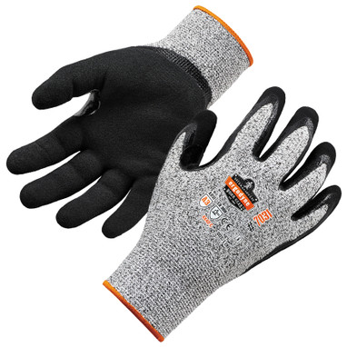 Ergodyne ProFlex 7031 Nitrile Coated Cut-Resistant Gloves - ANSI/ISEA 105-2016 A3, EN388: 4X42C, 13g, Extra Strength - Gray - 1-pair
