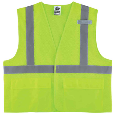 Ergodyne GloWear 8220HL Mesh Hi-Vis Safety Vest - Type R, Class 2, Hook & Loop, Standard - Lime