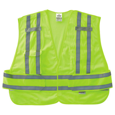 Ergodyne GloWear 8244PSV Expandable Hi-Vis Public Safety Vest - Type P, Class 2 - Lime