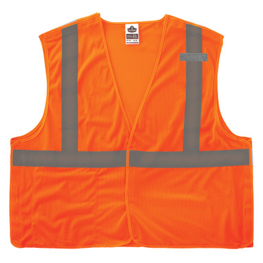 Ergodyne GloWear 8215BA-S Breakaway Mesh Hi-Vis Safety Vest - Type R, Class 2, Economy, Single Size - Orange