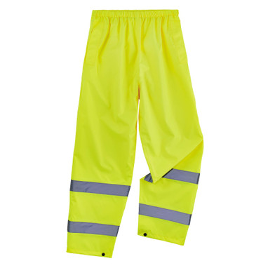 Ergodyne GloWear 8916 Lightweight Hi-Vis Rain Pants - Class E - Lime