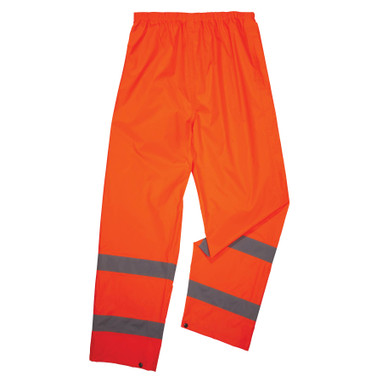 Ergodyne GloWear 8916 Lightweight Hi-Vis Rain Pants - Class E - Orange
