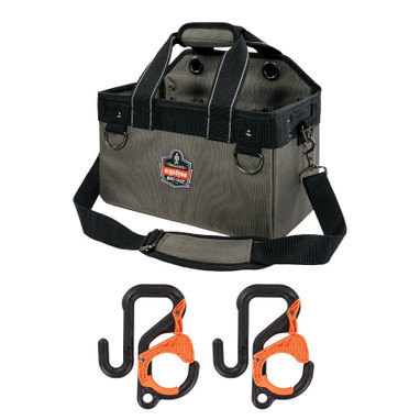 Ergodyne Arsenal 5846 Bucket Truck Tool Bag with Locking Aerial Bucket Hooks Kit - S