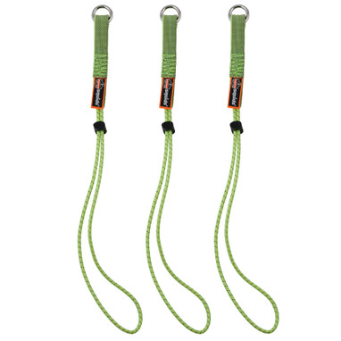 Ergodyne Squids 3703 Elastic Tool Tether Attachment - Loop Tool Tails - 15lbs - Lime - Extended - 3-pack