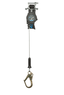 FallTech 8' CTX Cable Class 2 Leading Edge SRL-P Single-leg with Steel Mini Rebar Hook - 83208SP0