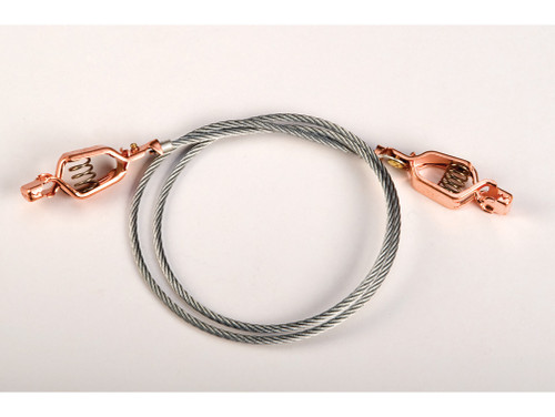 Justrite Antistatic Flexible Wire For Bonding And Grounding - With Dual Alligator Clips 5/8" Jaws - 3 Ft - 08500