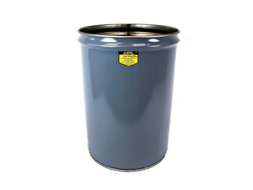 Justrite Cease-Fire Waste Receptacle - Safety Drum Can Only - 12 Gallon - Gray - 26001