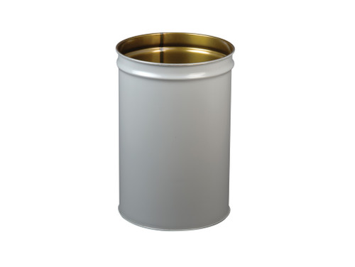 Justrite Cease-Fire Waste Receptacle - Safety Drum Can Only - 30 Gallon - Gray - 26014