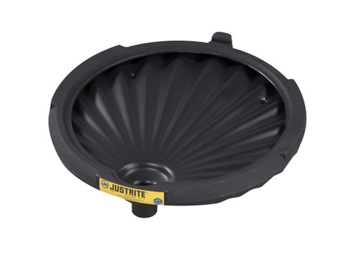 Justrite Ecopolyblend Funnel For Non-Flammables For 30 And 55-Gallon Drums - 100% Recycled Content - Black - 28680