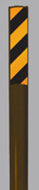 MARKER STAKES WITH Stickers Decal Orange/White Single-Sided Stake BROWN 1/Each - FMK834BRORWT