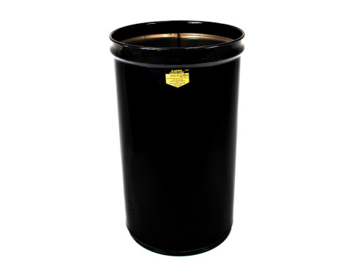 Justrite Cease-Fire Waste Receptacle - Safety Drum Can Only - 4.5 Gallon - Black - 26040K
