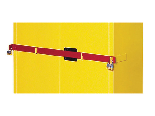 Justrite Replacement Security Bar For Hi Security Safety Cabinet - Fits 45 Gallon - Red - 50961R