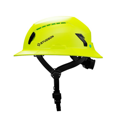 Studson SHK-1 Vented Full Brim Class C Type II - Hi-Vis Yellow Safety Helmet