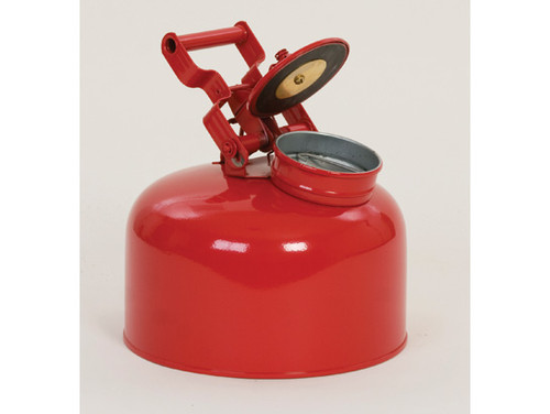 Eagle Disposal Can Safety Can - Galvanized Steel - 2.5 Gallon - Flame Arrester - Red - 1423