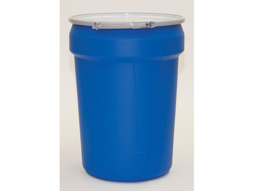 Eagle Lab Pack Open Head Poly Drum - 30 Gallon - Metal Lever-Lock - 2x2" Bung Holes - Blue - 1601MBBG2