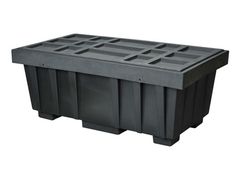 Eagle Spill Kit Box with Lid - 110 Gallon Sump Capacity - No Drain - Black - 1624KB