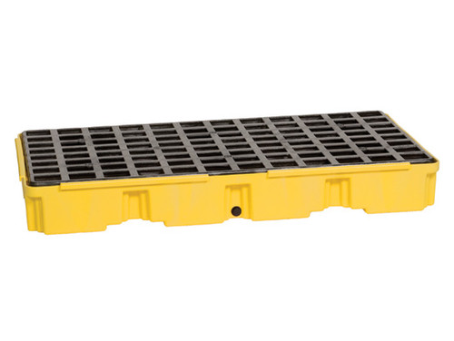 Eagle Modular Spill Platforms - 2 Drum - With Drain - Yellow - 1632D