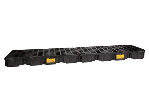 Eagle Modular Spill Platforms - 4 Drum In-Line Platform - With Drain - Black - 1647BD