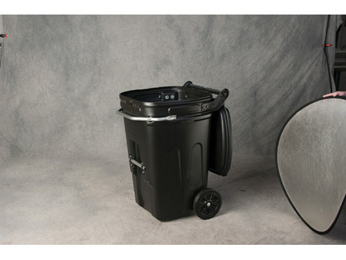 Eagle e-CART Wheeled Industrial Waste Container - 65 Gallon - Black - 1696BLK