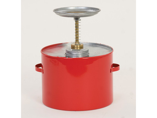 Eagle Plunger Dispensing Can - 4 Quart - Dasher screen - Galvanized Steel - Red - P704