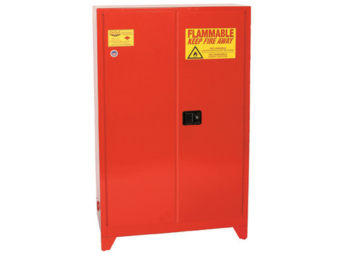 Eagle Paint and Ink Tower Safety Cabinet - 60 Gallon - 5 Shelves - 2 Door - Manual Close - Red - PI47XLEGS